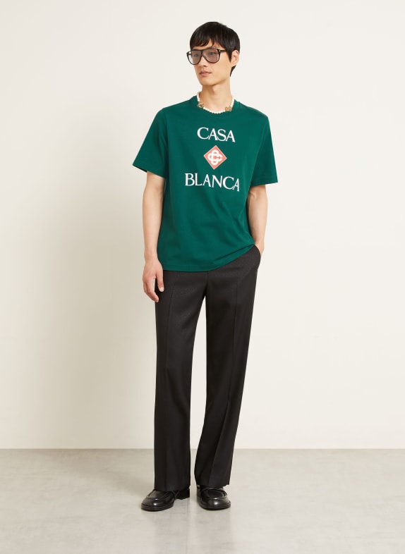 Casablanca T-shirt GROEN / ROOD / WIT