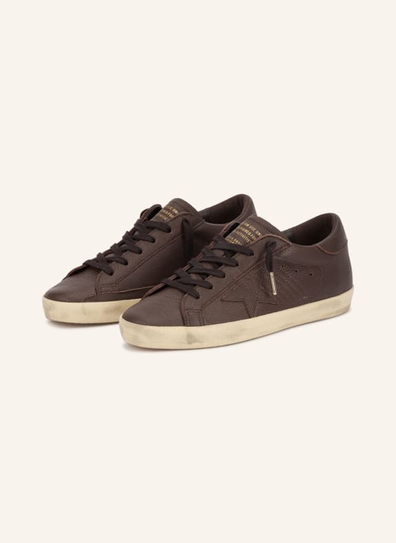 GOLDEN GOOSE SUPER-STAR Sneakers BROWN / GOLD
