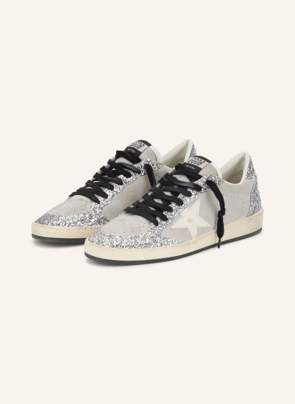 GOLDEN GOOSE Sneaker BALL STAR BLAUGRAU / SILBER / WEISS