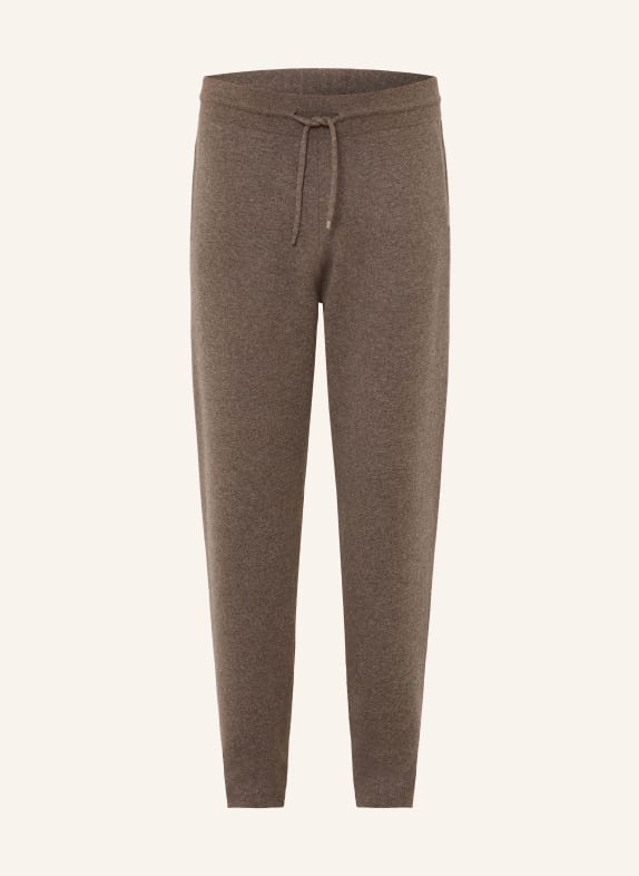 AGNONA Strickhose mit Cashmere TAUPE