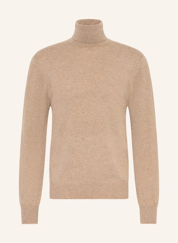 AGNONA Rollkragenpullover aus Cashmere BEIGE