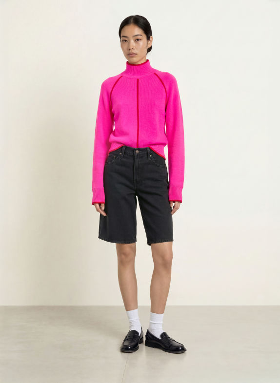 FROM FUTURE Cashmere Sweater NEON PINK / RED