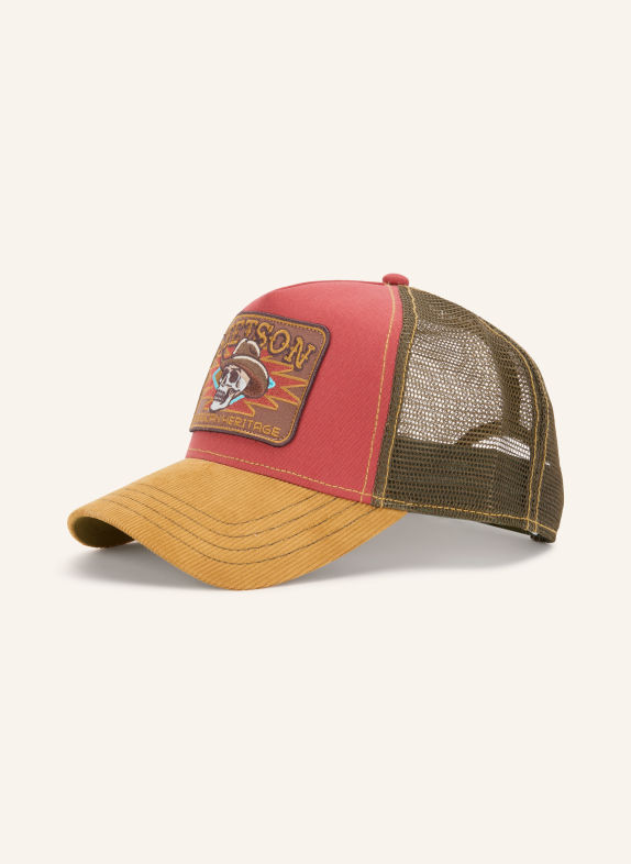 STETSON Cap RED / COGNAC / KHAKI
