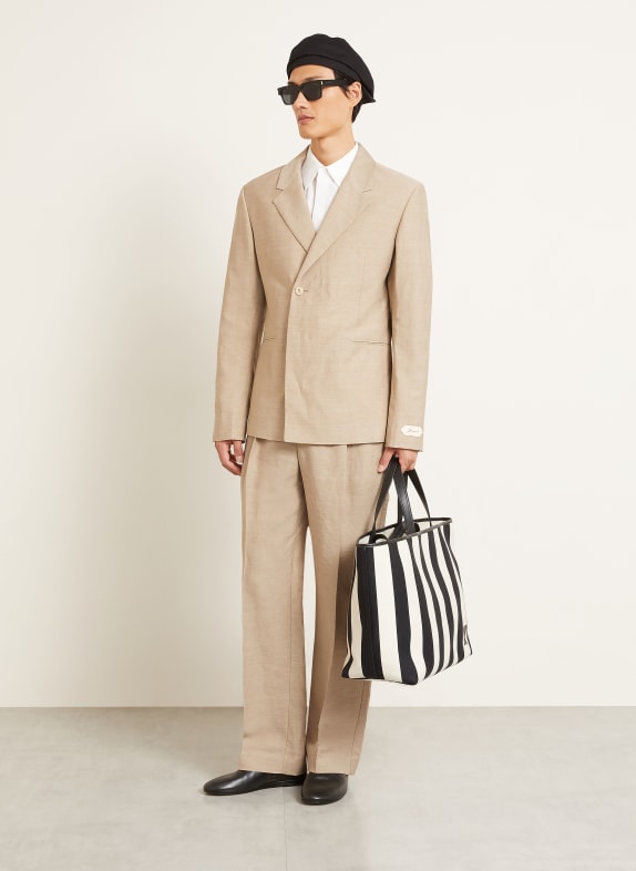JACQUEMUS Colbert LA VESTE MELO met linnen 150 BEIGE