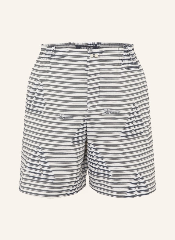 JACQUEMUS Shorts LE SHORT CALECON WEISS / DUNKELGRAU / DUNKELBLAU