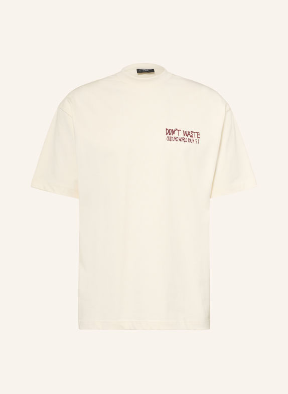 don't waste culture T-Shirt JOVI CREME / DUNKELROT