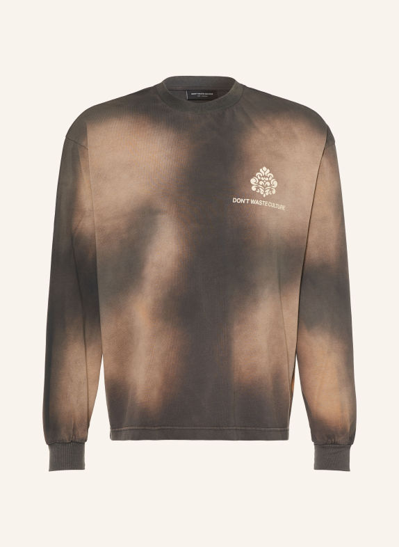 don't waste culture Longsleeve FADE DUNKELGRAU / TAUPE