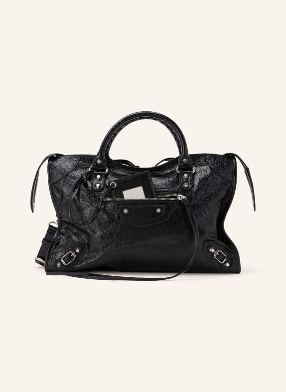 BALENCIAGA Handtasche mit Nieten SCHWARZ