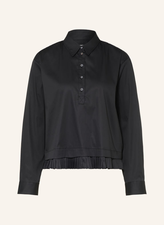 TONNO & PANNA Hemdbluse mit Plissees SCHWARZ