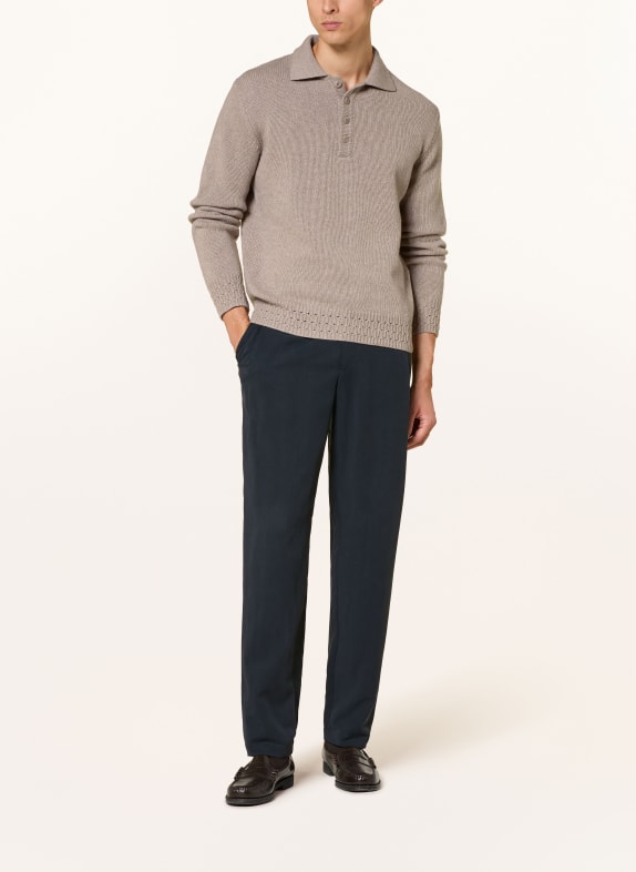 DANIELE FIESOLI Gebreid poloshirt BEIGE