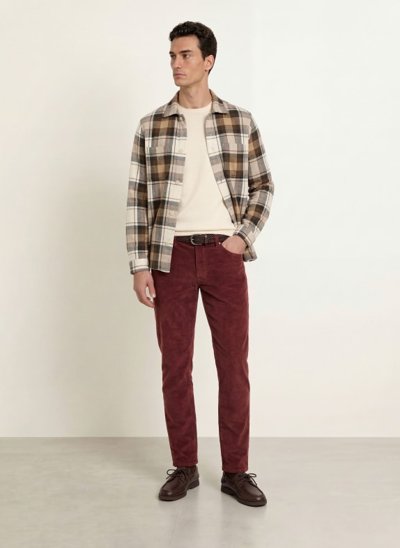 BRAX Cordbroek CADIZ Straight Fit 42 MERLOT