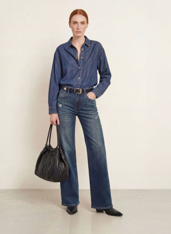 ELIAS RUMELIS Jeansy flared ZISSI 1403 aruba blue