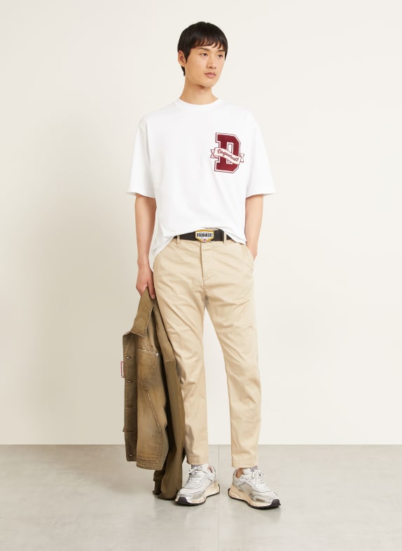DSQUARED2 T-Shirt WEISS / DUNKELROT
