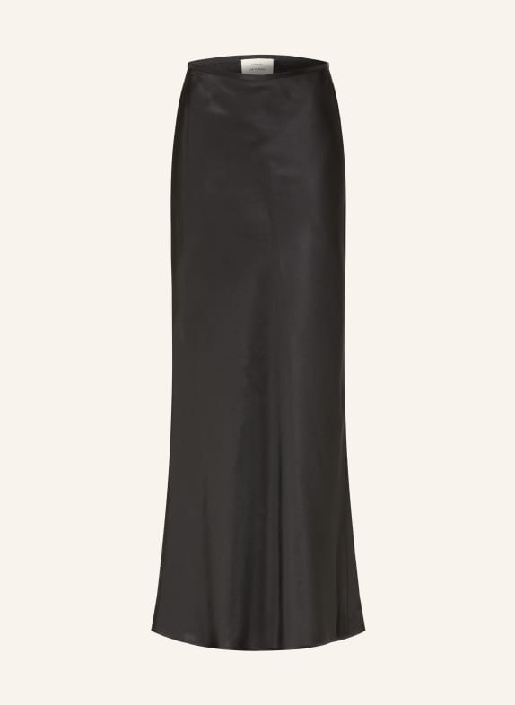 LOULOU DE SAISON ELI Silk Skirt BLACK