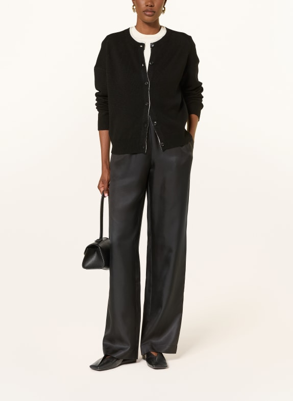LOULOU DE SAISON Vest NICOLA van kasjmier ZWART / WIT
