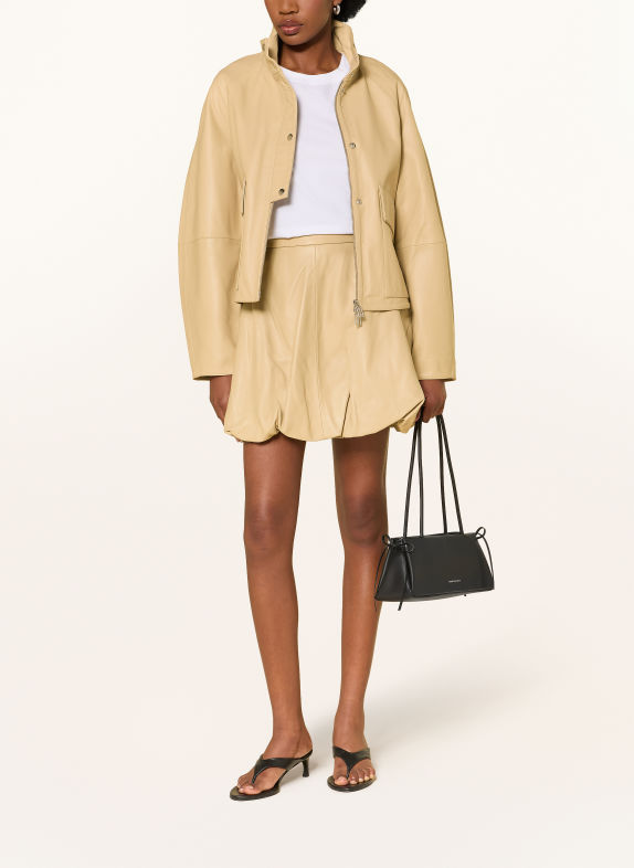 BY MALENE BIRGER Kožená bunda SUZANNE BÉŽOVÁ