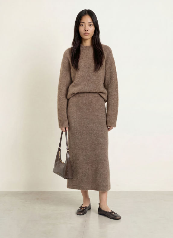 Stylein Pull NICLAS en mohair MARRON
