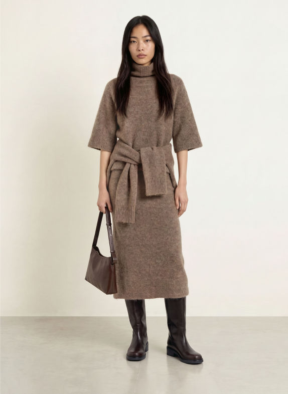 Stylein Strickshirt NYSSA mit Mohair TAUPE