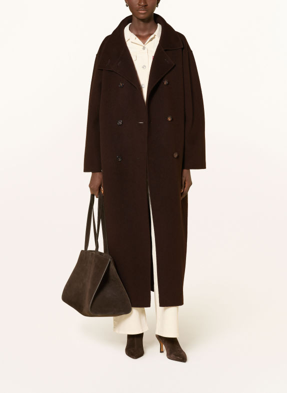 Stylein Manteau en laine TOVINO MARRON FONCÉ