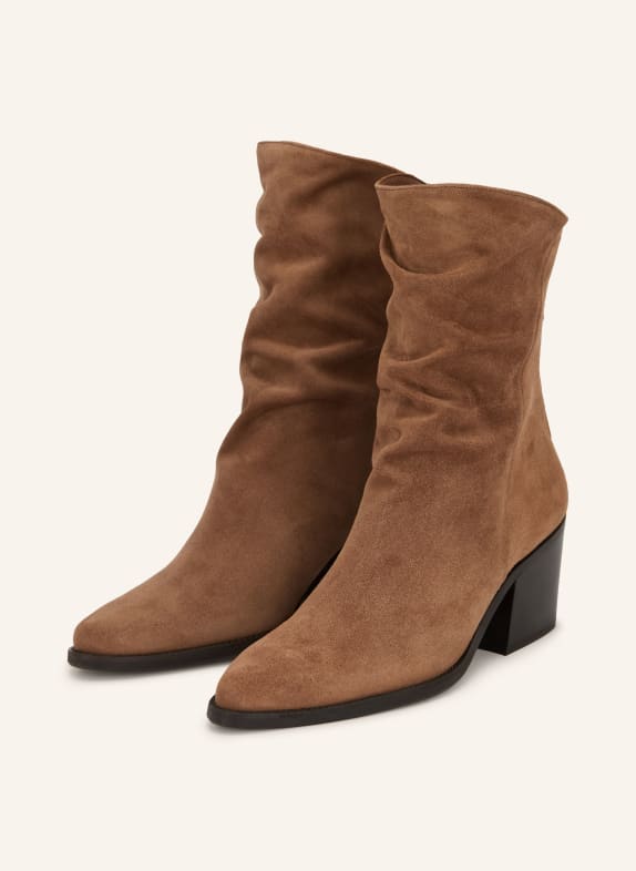 paul green Ankle boots COGNAC