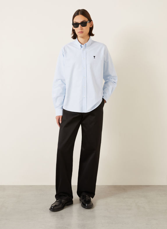 AMI PARIS Oxford-overhemd Comfort Fit LICHTBLAUW