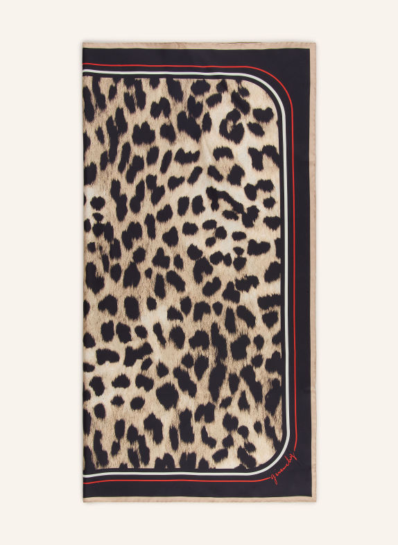 GIVENCHY Silk scarf BEIGE / RED / BLACK