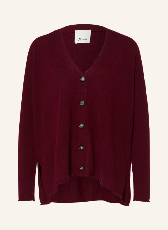 ALLUDE Oversized-Strickjacke aus Cashmere DUNKELLILA