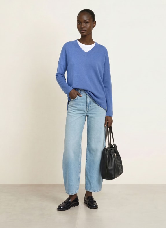 ALLUDE Kasjmiertrui BLAUW