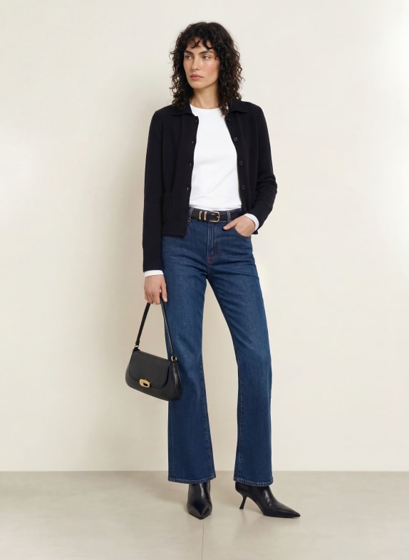 ALLUDE Vest met kasjmier DONKERBLAUW