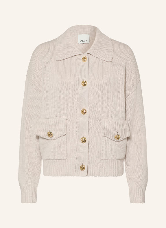 ALLUDE Strickjacke mit Cashmere HELLGRAU