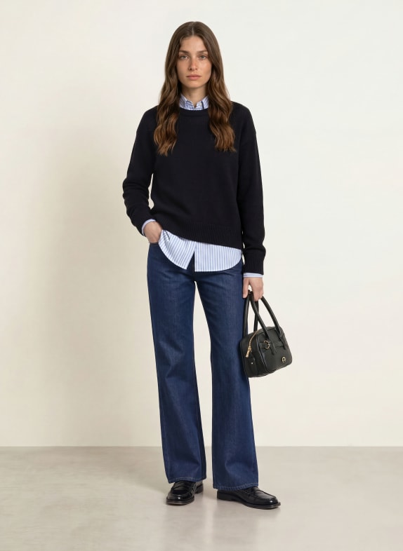 ALLUDE Kasjmiertrui DONKERBLAUW