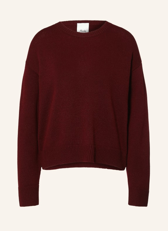 ALLUDE Cashmere-Pullover DUNKELROT