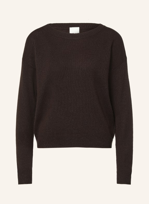 ALLUDE Cashmere Sweater DARK BROWN