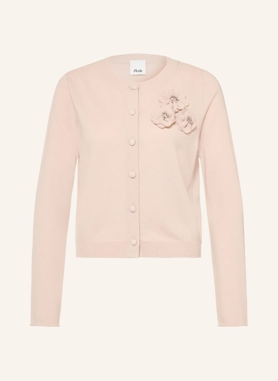 ALLUDE Gilet en cachemire et pierres précieuses BEIGE