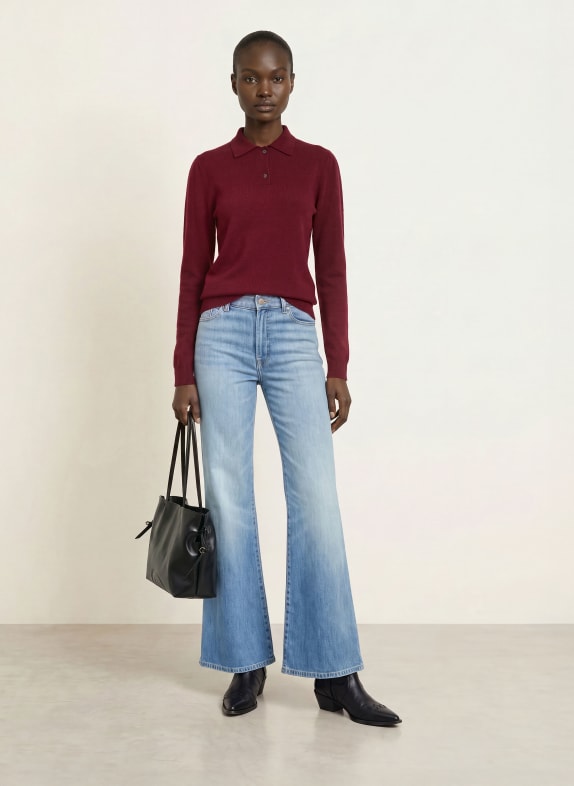 ALLUDE Kasjmiertrui DONKERROOD