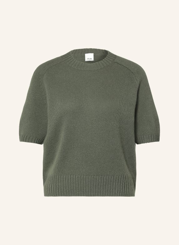 ALLUDE Cashmere knit shirt KHAKI