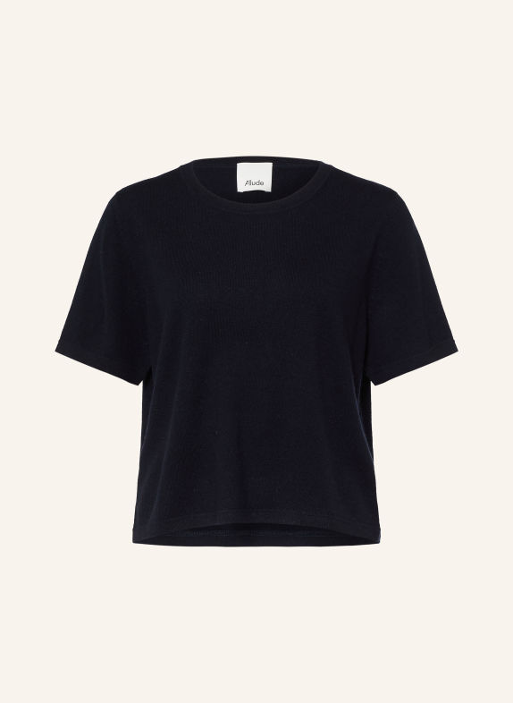 ALLUDE Strickshirt mit Cashmere DUNKELBLAU