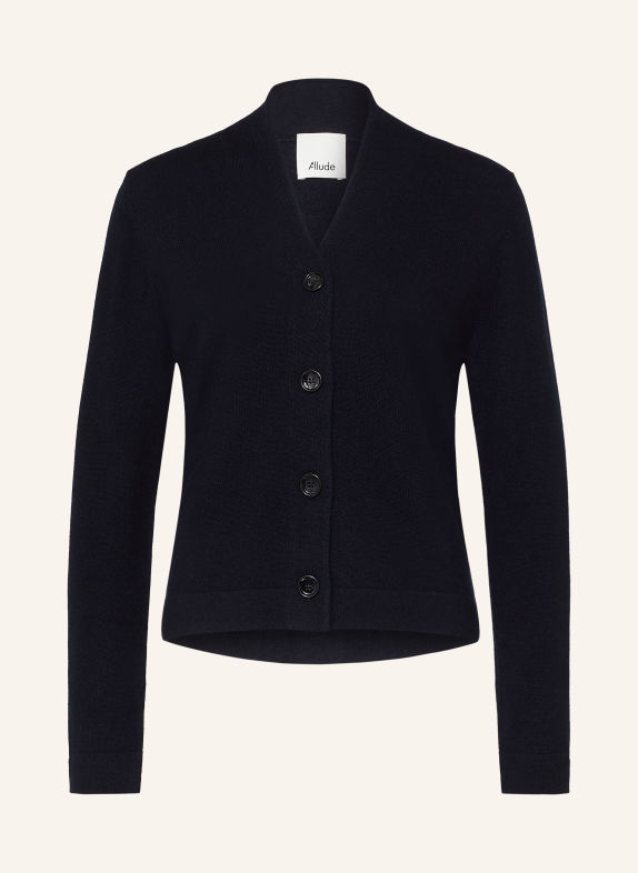 ALLUDE Strickjacke mit Cashmere DUNKELBLAU