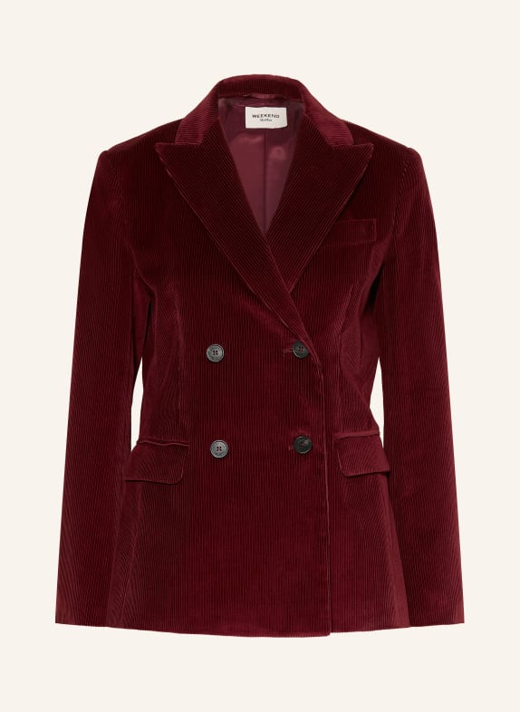 WEEKEND Max Mara Blazer en velours côtelé KATANGA ROUGE FONCÉ