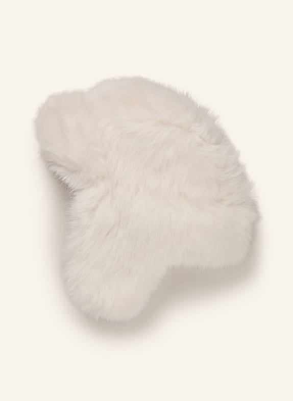 JEANNE BARET CALLA Faux Fur Hat WHITE