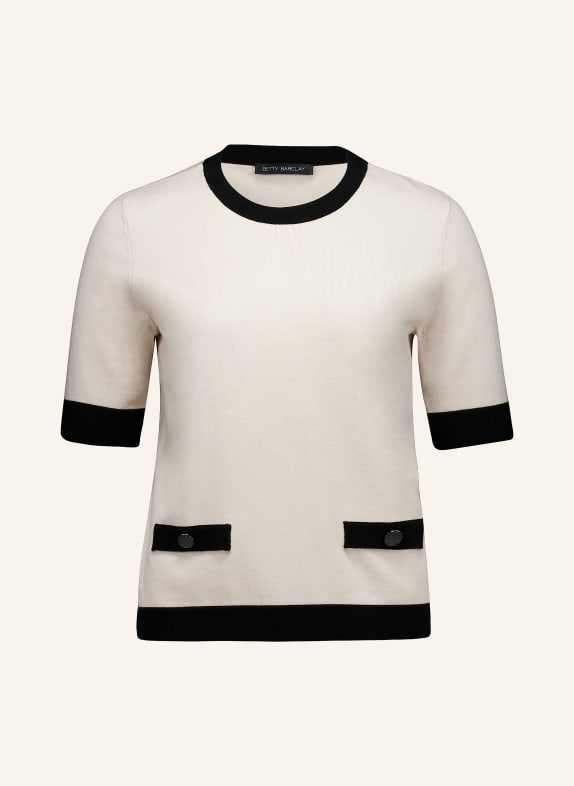 Betty Barclay Gebreid shirt BEIGE / ZWART