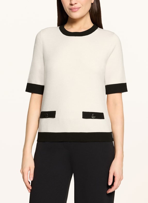 Betty Barclay Gebreid shirt BEIGE / ZWART