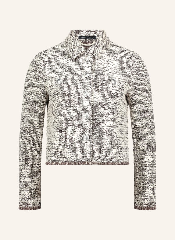 Betty Barclay Bouclé-jas met glittergaren CRÈME / ZWART