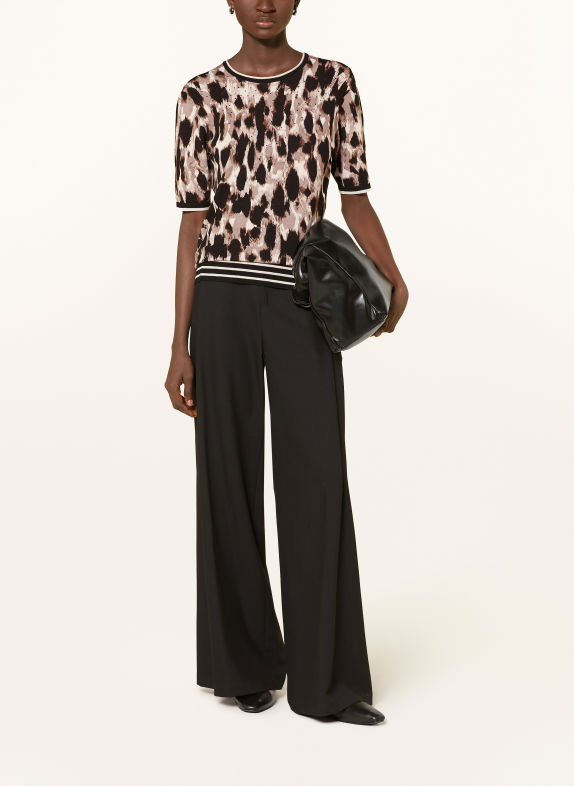 Betty Barclay Gebreid shirt met sierstenen TAUPE / BRUIN / ZWART