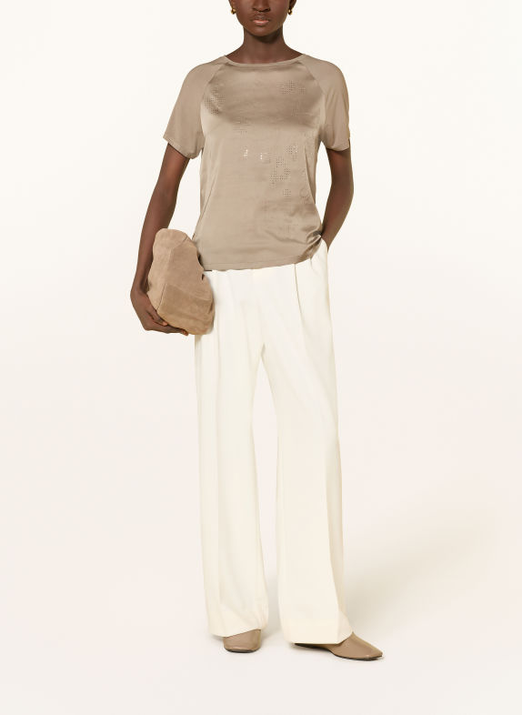 Betty Barclay T-shirt van gemengde stoffen met sierstenen GRIJS