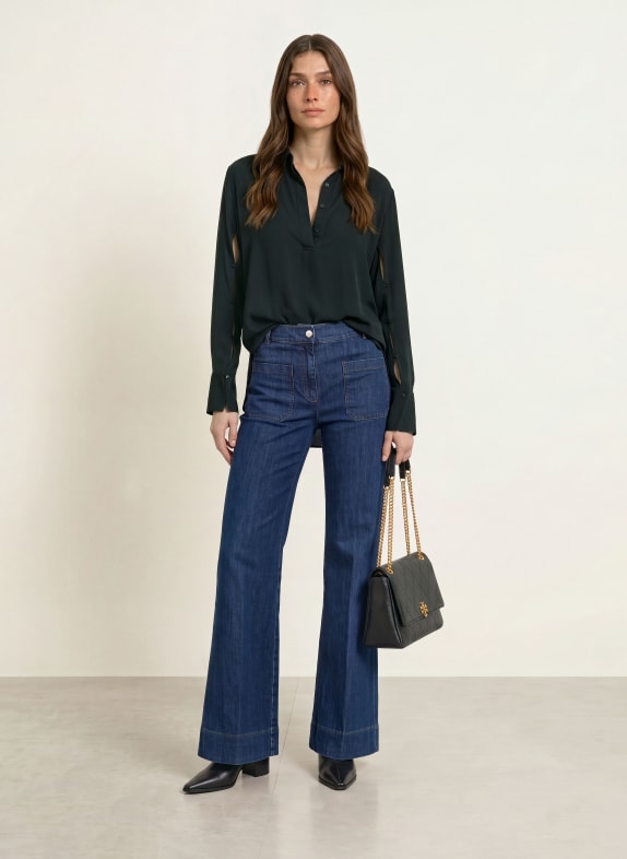 ÉMANOU Blouse VIOLETTE met zijde ZWART