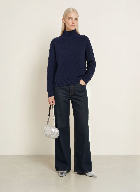 darling harbour Pullover mit Cashmere NAVY