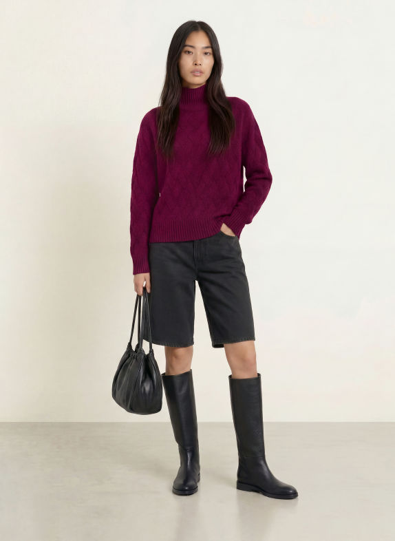 darling harbour Pullover mit Cashmere BERRY
