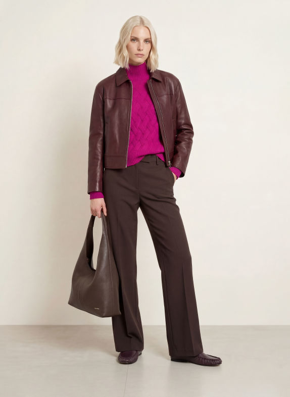 darling harbour Pullover mit Cashmere FUCHSIA
