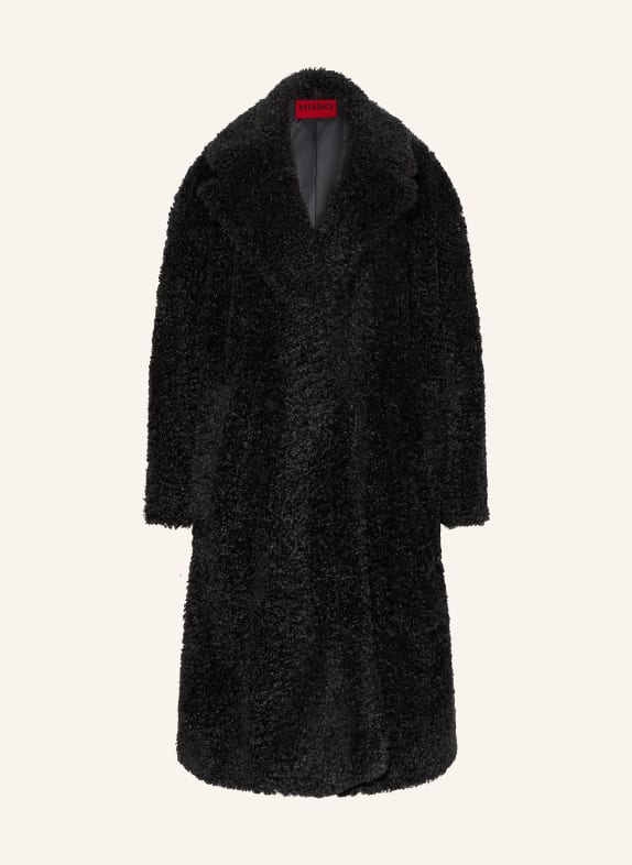 HUGO Teddybontmantel MALITE-1 ZWART